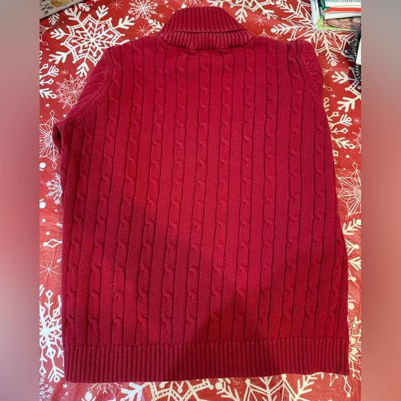 Liz & Co. Red cable knit sweater - Picture 2 of 3